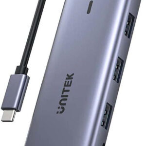 Unitek Hub 9w1 USB C Gigabit Ethernet HDMI VGA 3x USB A czytnik kart PD 100W D1113A