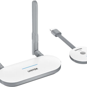 Unitek Bezprzewodowy nadajnik i odbiornik HDMI zasięg do 50m, biały