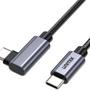 Unitek Kabel USB-C kątowy 90° PD100W 1m