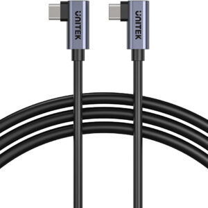 Unitek kabel USB-C do USB-C PD 100W podwójny 90 stopni, 0,5m