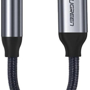 Ugreen przejściówka do słuchawek z 3,5 mm mini jack na USB Typ C 10 cm szary