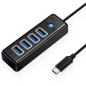 Hub USB Orico USB-C 4x USB-A 3.1 czarny