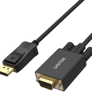 Adapter Unitek DisplayPort na VGA, kabel 1,8m
