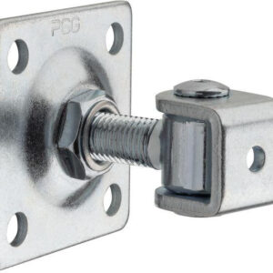 Zawias PSG 61.018.01 z szyldem 80x80x3mm - gwint M16 (regulowany, ucho ocynkowane)