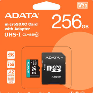 Adata Karta pamięci microSD Premier Pro 256 GB UHS1 U3 V30 A2 + adapter