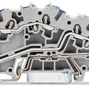 Złączka szynowa WAGO 3‑pietrowa 4mm2 N/L/PE szara 2003‑7646 TOPJOBS 1szt