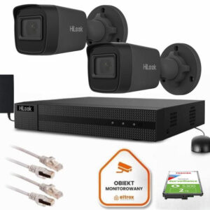 Zestaw do monitoringu Hilook 2 kamery IP IPCAM-B4-P Black 2K+