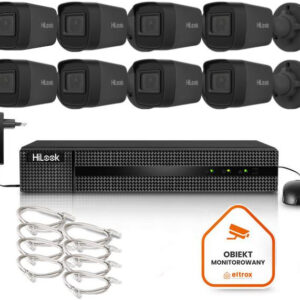 Zestaw do monitoringu Hilook 8 kamer IP IPCAM-B4-P Black 2K+ z dyskiem 2TB