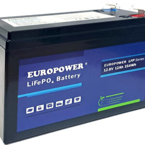 Akumulator LiFePO4 EUROPOWER serii LFP 12,8V 12Ah (Żywotność ~2000 cykli)