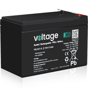 Akumulator AGM Voltage Long Life 12V 7Ah VEL12-7.0 (Żywotność 15 lat)
