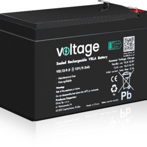Akumulator AGM Voltage Long Life 12V 9Ah VEL12-9.0 (Żywotność 15 lat)